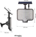 Oktaplex Ede LED Solarstrahler Aussen mit Bewegungsmelder, Anthrazit