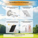 Rhorawill Solarpanel für Ring Kamera, 1 Pack, mit 360°-Wandhalterung und IP65