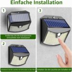 Giliwosy Solarlampe Aussen mit Bewegungsmelder, Kaltweiss
