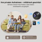 Mini Kamera 4K WLAN mit Akku und Standfuss