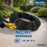 Kalitec geschlitztes Wellrohr 10 m schwarz
