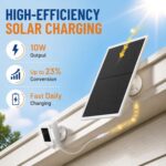 LIFEMOI 10 W Solarpanel mit DC- und USB-C-Ausgang, IP65, für Akku-Kameras