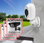 YUANHONGKEJI Videoüberwachung Schild aus Aluminium