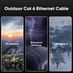 VOIETOLT Cat6 Outdoor-Netzwerkkabel 30 m, schwarz