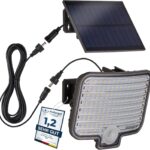 Oktaplex Ede LED Solarstrahler Aussen mit Bewegungsmelder, Anthrazit