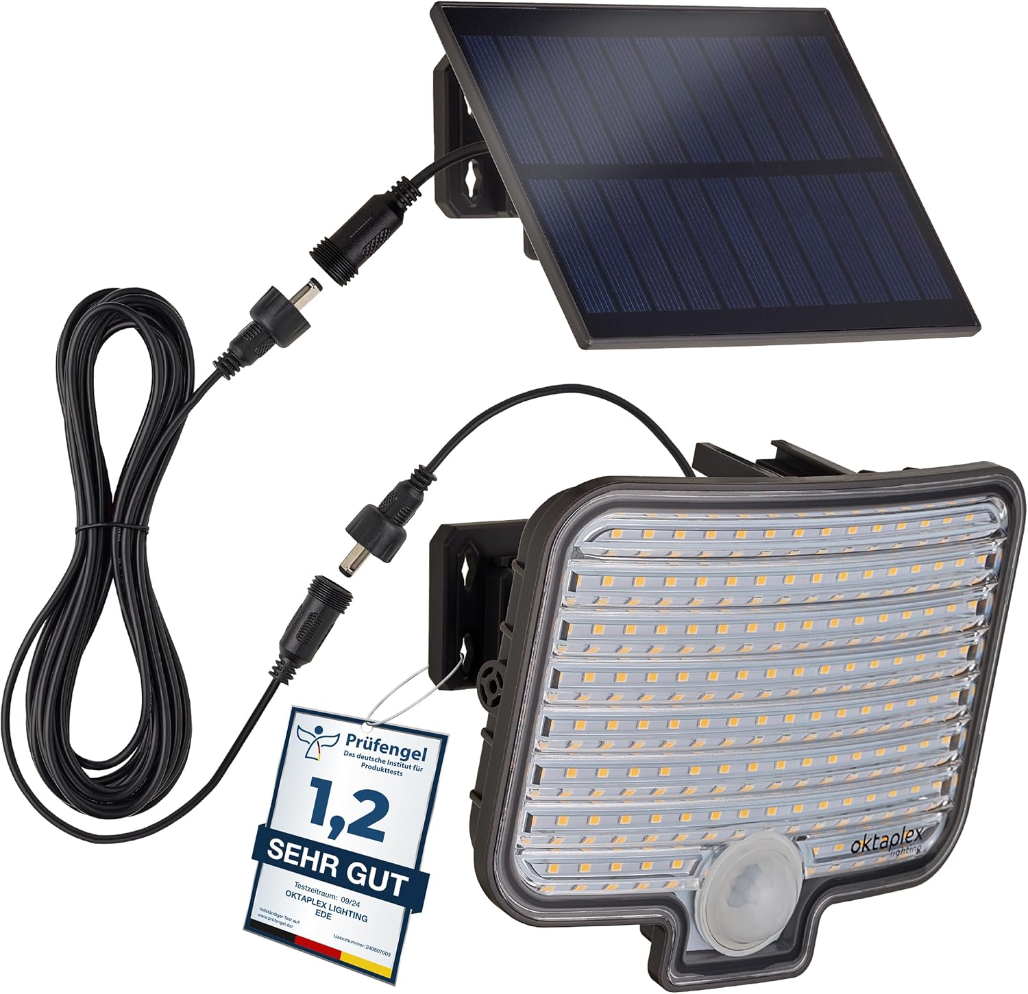 Oktaplex lighting 24010.3K Bild 1 Oktaplex Ede LED Solarstrahler Aussen mit Bewegungsmelder, Anthrazit