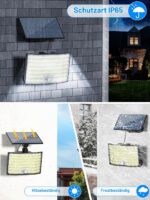 MinPea Solarlampe Kaltweiss Aussen mit Bewegungsmelder