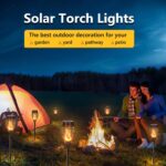 Qedertek Solarlampen Aussen Garten mit Flammeneffekt, 6 Stück, 12 LED