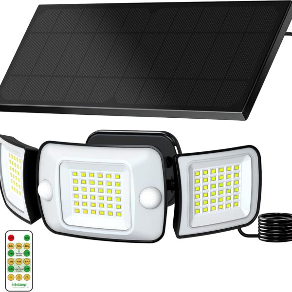 INTELAMP Solarstrahler mit Bewegungsmelder und Fernbedienung