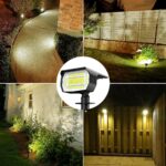LOTMOS Solarstrahler Aussen Garten, 4 Stück 72 LED Warmweiss