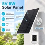 LIFEMOI 6 W Solarpanel für Überwachungskamera, 1 oder 2 Stüc