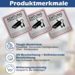 UXOIEPIO Warnschild Videoüberwachung 15 x 15 cm
