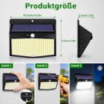 nipify Solarlampe für Aussen mit Bewegungsmelder, 168 LED