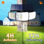 INTELAMP Solarlampe mit Bewegungsmelder und Fernbedienung