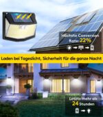 CZHHMART Solarlampe Aussen Bewegungsmelder, 248 LED