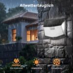 TECKNET Solarlampe Aussen mit Bewegungsmelder, 248 LED