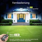 Philips Solarlampe Aussen mit Bewegungsmelder und Fernbedienung, 196 LED