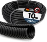 Kalitec geschlitztes Wellrohr 10 m schwarz