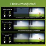 Philips Solarlampe Aussen mit Bewegungsmelder, 258 LEDs