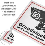 WangLaoWu Warnschild Achtung Videoüberwachung 15 x 15 cm