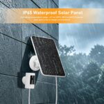Rhorawill Solarpanel für Ring Kamera, 1 Pack, mit 360°-Wandhalterung und IP65