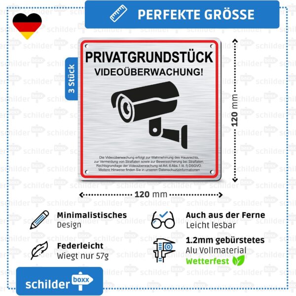 SCHILDERBOXX Schild Videoüberwachung