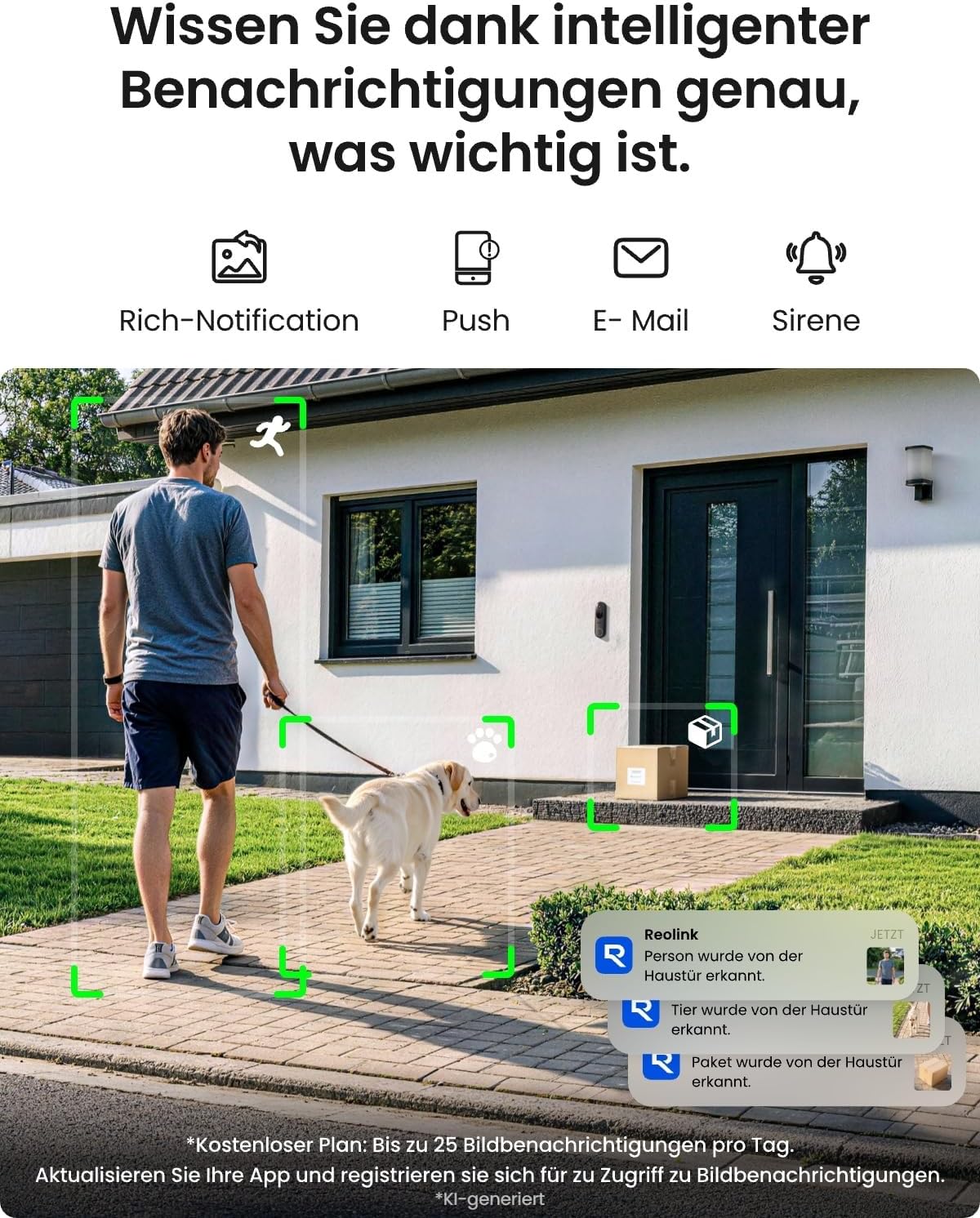 Reolink Reolink Video Doorbell-B (Gen 2.) Bild 1 Reolink Akku-Videotürklingel Gen. 2 mit 1:1-Kamera