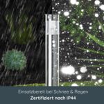 MeLiTec Solar Gartenleuchte mit Bewegungsmelder, Edelstahl oder Anthrazit