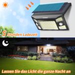 INTELAMP Solarlampe mit Bewegungsmelder, integrierter Typ