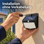 Peasur Solarlampe mit Bewegungsmelder Kaltweiss
