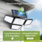 Philips Solarlampe Aussen mit Bewegungsmelder und Fernbedienung, 196 LED