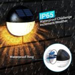 Quntis 4er-Set Solar Wandleuchte Aussen IP65 Wasserdicht Warmweiss