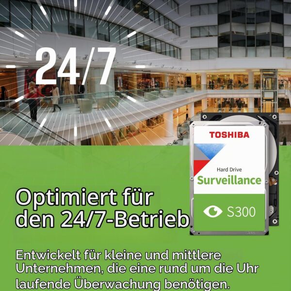 Toshiba S300 Surveillance-Festplatte 2 TB, 3,5 Zoll SATA
