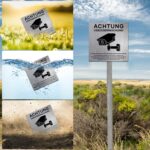 PATRICHOR Warnschild Videoüberwachung Aluminium 4er-Set