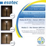Esotec Tini 45 Solar Standleuchte mit PIR-Sensor