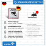 SCHILDERBOXX Videoüberwachung Schild DSGVO Aluminium