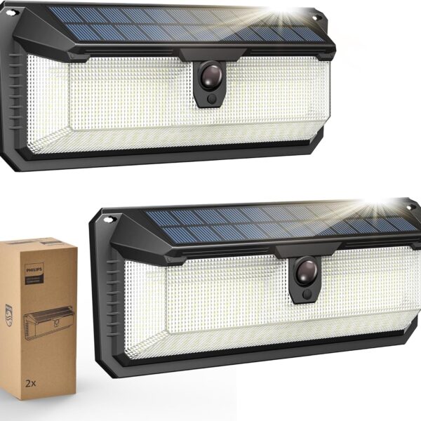Philips Solarlampe Aussen mit Bewegungsmelder, 258 LEDs