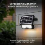 Luceco Solar-LED-Flutlichtstrahler mit PIR-Bewegungsmelder