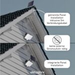 Oktaplex Ede LED Solarstrahler Aussen mit Bewegungsmelder, Anthrazit
