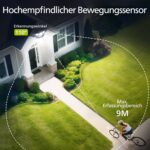 Philips Solarlampe Aussen mit Bewegungsmelder und Fernbedienung, 196 LED