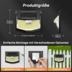 TECKNET Solarlampe Aussen mit Bewegungsmelder, 248 LED