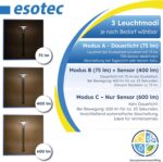 Esotec Tini 85 Solar Standleuchte mit PIR-Sensor