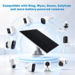 LIFEMOI 6 W Solarpanel für Überwachungskamera, 1 oder 2 Stüc