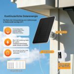 Rhorawill Solarpanel für Ring Kamera, 1 Pack, mit 360°-Wandhalterung und IP65