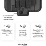 Oktaplex Ede LED Solarstrahler Aussen mit Bewegungsmelder, Anthrazit