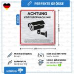 SCHILDERBOXX Videoüberwachung Schild DSGVO Aluminium