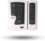 Das Werkzeugset enthält einen Netzwerktester, eine Crimpzange, ein Abisolierwerkzeug und ein Auflegewerkzeug.