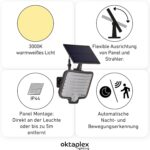 Oktaplex Ede LED Solarstrahler Aussen mit Bewegungsmelder, Anthrazit