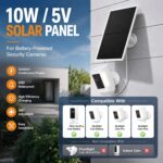 LIFEMOI 10 W Solarpanel mit DC- und USB-C-Ausgang, IP65, für Akku-Kameras