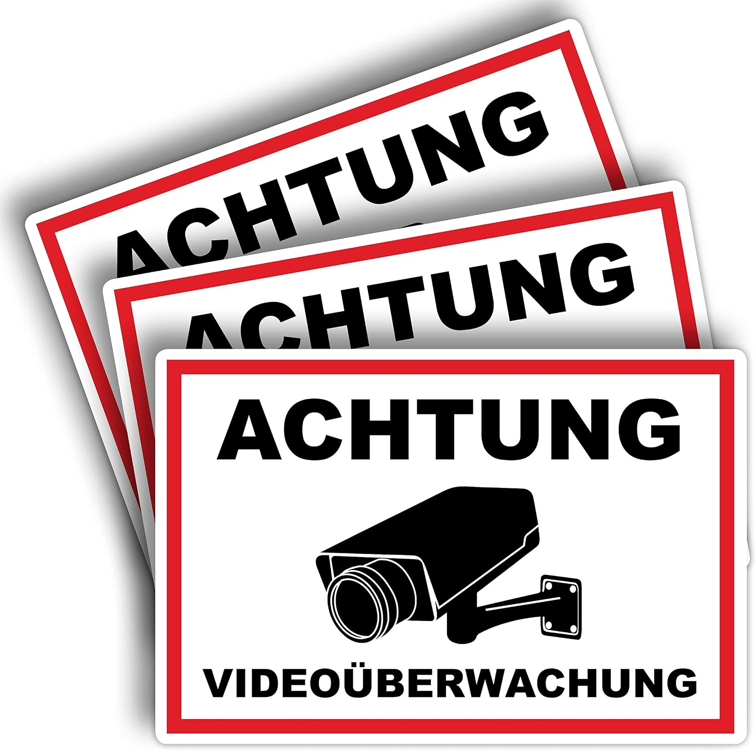 STROBO Bild 1 STROBO Warnschild Achtung Videoüberwachung aus PVC, 30 x 20 cm